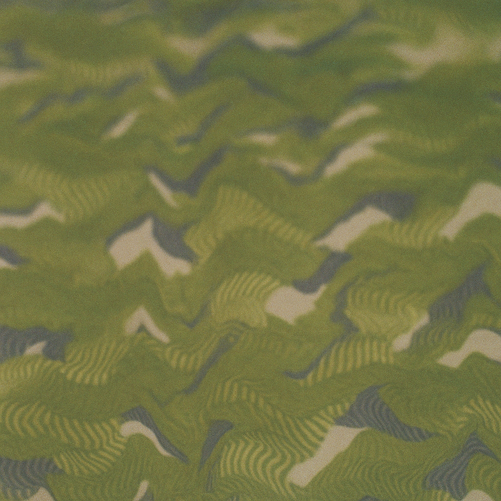 Abstract waves of green, yellow, and blue colors.