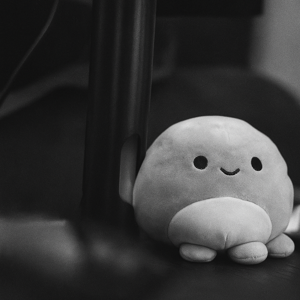 A stuffed animal sitting on top of a table