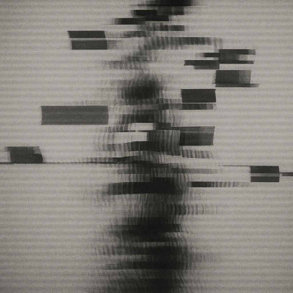 Glitch effect in on a background with horizontal lines